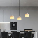 Scandinavische Witte Marmeren Hanglamp – Minimalistische Elegantie voor Moderne Interieurs