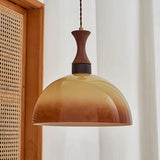 Retro Amber Glazen Boerderij Hanglamp – Vintage Charme met Rustieke Elegant