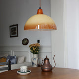 Retro Amber Glazen Boerderij Hanglamp – Vintage Charme met Rustieke Elegant