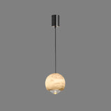Noordse Alabaster Globe Hanglamp – Elegante Marmeren Hanglamp