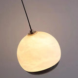 Noordse Alabaster Globe Hanglamp – Elegante Marmeren Hanglamp