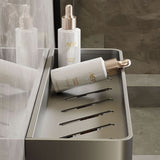 AquaShelf – Elegante Wandplank voor de Badkamer met Handdoekhouder & Boorvrije Montage