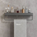 AquaShelf – Elegante Wandplank voor de Badkamer met Handdoekhouder & Boorvrije Montage