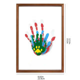KLEINE SPUREN – Baby Herinneringslijst van Hout met Klei voor Hand- & Voetafdrukken