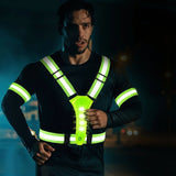 URBANLITE – Oplaadbare LED-veiligheidsvest met reflecterende strepen voor zichtbaarheid