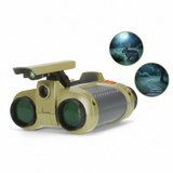 Kinderen Nachtzicht Goggles & Verrekijkers | 4x30mm Optische Versterking | 8m Laaglicht Zichtbaarheid Bereik | Geïntegreerde Pop-Up LED Verlichting | Schokbestendige ABS Behuizing | Verstelbare Diopter voor Brilcompatibiliteit