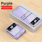 Transparante galvanische Phantomscharnier-telefoonhoes voor Samsung Galaxy Z Flip 5 4