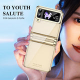 Transparante galvanische Phantomscharnier-telefoonhoes voor Samsung Galaxy Z Flip 5 4