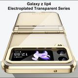 Transparante galvanische Phantomscharnier-telefoonhoes voor Samsung Galaxy Z Flip 5 4