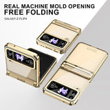 Transparante galvanische Phantomscharnier-telefoonhoes voor Samsung Galaxy Z Flip 5 4