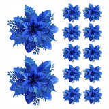 GLOWPETAL – 14,5 cm grote glinsterende kerstbloemen in Roze, Rood en Goud