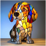 SCHIMMER-STATUE – Artistieke LED-nachtlamp met hondenrasmotief