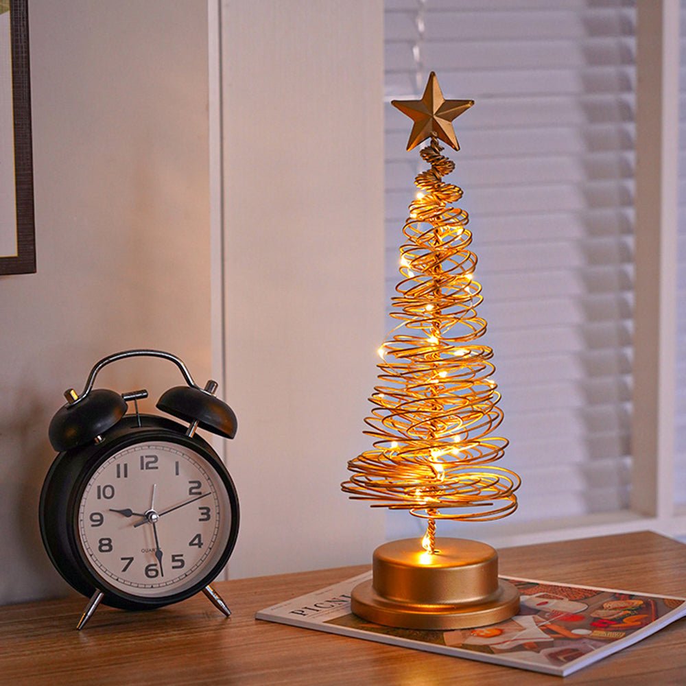 SPIRABRIGHT – LED Kerstboom met Spiraldesign en Steraccent (33 cm)