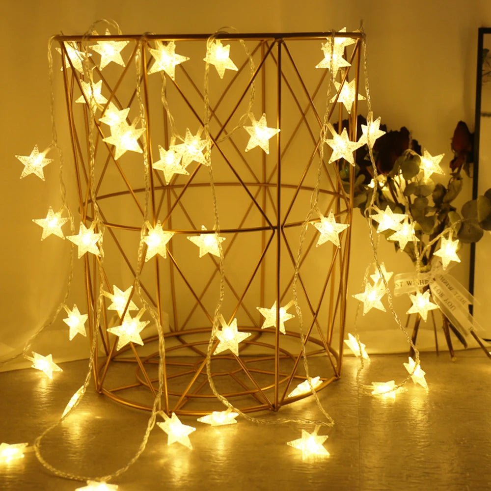 PARTYFLARE – LED-Lichtketting met warm licht & kleurrijke fonkeling