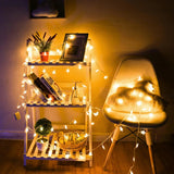 PARTYFLARE – LED-Lichtketting met warm licht & kleurrijke fonkeling