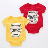 3-Pack Baby Rompertjes – Zachte Katoen met Speelse Voedselprints
