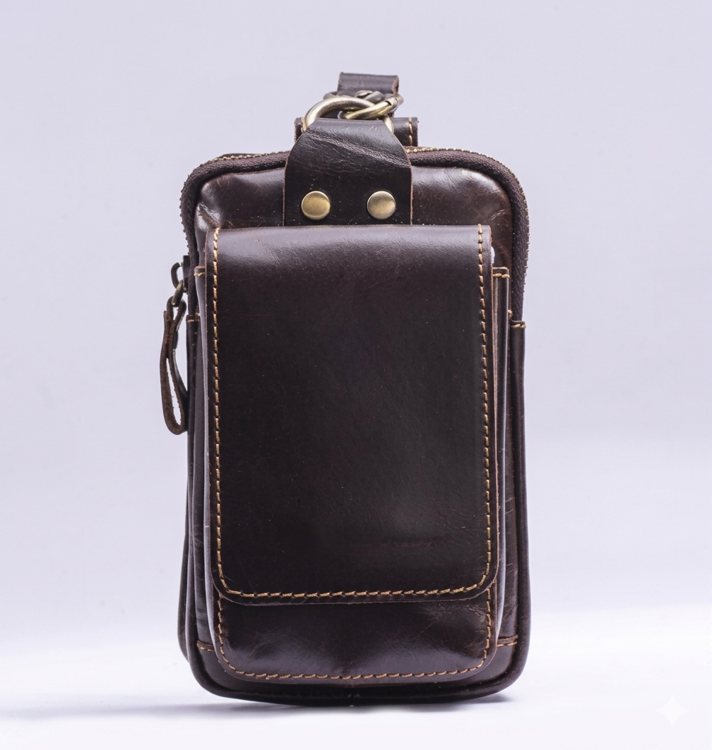 Echt Lederen Heren Waist Bag