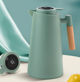 Thermoskan met temperatuurweergave | Isolatiekan 1 liter voor koffie & thee | Heatina
