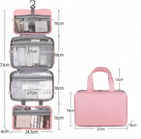 Travelique Reis-Kosmetiek Organizer | Compact & Waterafstotend | Met 4 Vakken & 360° Haak | Voor Dames & Heren