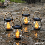 Lumora - Solar-lamp met realistische vlammenoptiek