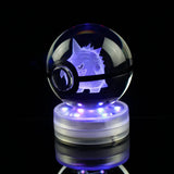 Kristallen Pokébal met LED-standaard – Interactief verzamel speelgoed