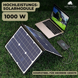 SolaraX 1000W Opvouwbare Zonnepaneel Kit | Compleet pakket met MPPT & USB/Type-C | Voor Kamperen, Auto, Boot & Caravan