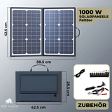 SolaraX 1000W Opvouwbare Zonnepaneel Kit | Compleet pakket met MPPT & USB/Type-C | Voor Kamperen, Auto, Boot & Caravan