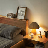 Oplaadbare Houten Paddenstoel Lamp – Touch Control LED Tafellamp