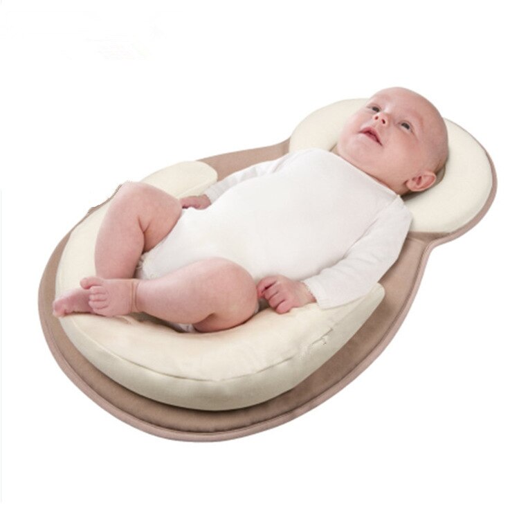 Ergonomisch draagbaar babybed met hoofdkussen tegen plat hoofd – Slaapcocon