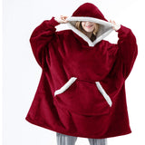 Ultra Zachte Fleece En Wol Hoodie Deken Voor Comfort En Warmte Thuis