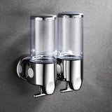 PureFlow - Wandgemonteerde zeepdispenser met twee compartimenten voor een nette badkamer