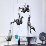 Wandsculptuur ClimbArtis | Symbool voor Kracht & Groei | Handgemaakt van Hars & IJzerdraad