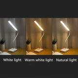LED Tafellamp | Oogvriendelijk & Dimbaar | Touch-bediening | USB Oplaadfunctie & Telefoonhouder