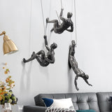 Wandsculptuur ClimbArtis | Symbool voor Kracht & Groei | Handgemaakt van Hars & IJzerdraad