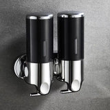 PureFlow - Wandgemonteerde zeepdispenser met twee compartimenten voor een nette badkamer