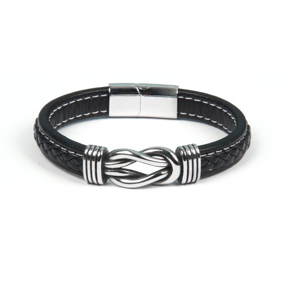 Infinity-Armband | Leer-Knoop-Armband