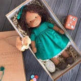 Katoenen Waldorf Pop met Kawaii Details en Stoffen Verpakking