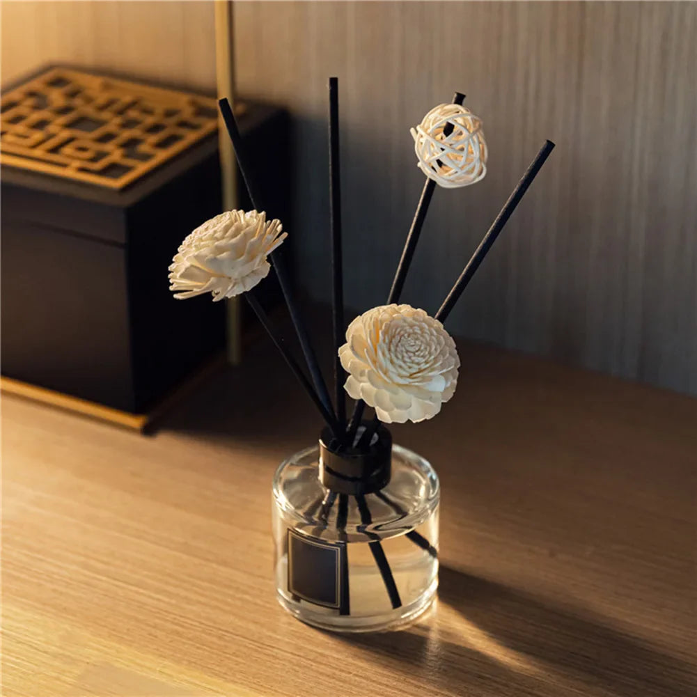 3x Bloemen Geurstokjes Rattan | Geur Diffuser Navulling | Vuurloze Aroma Decoratie Voor Thuis