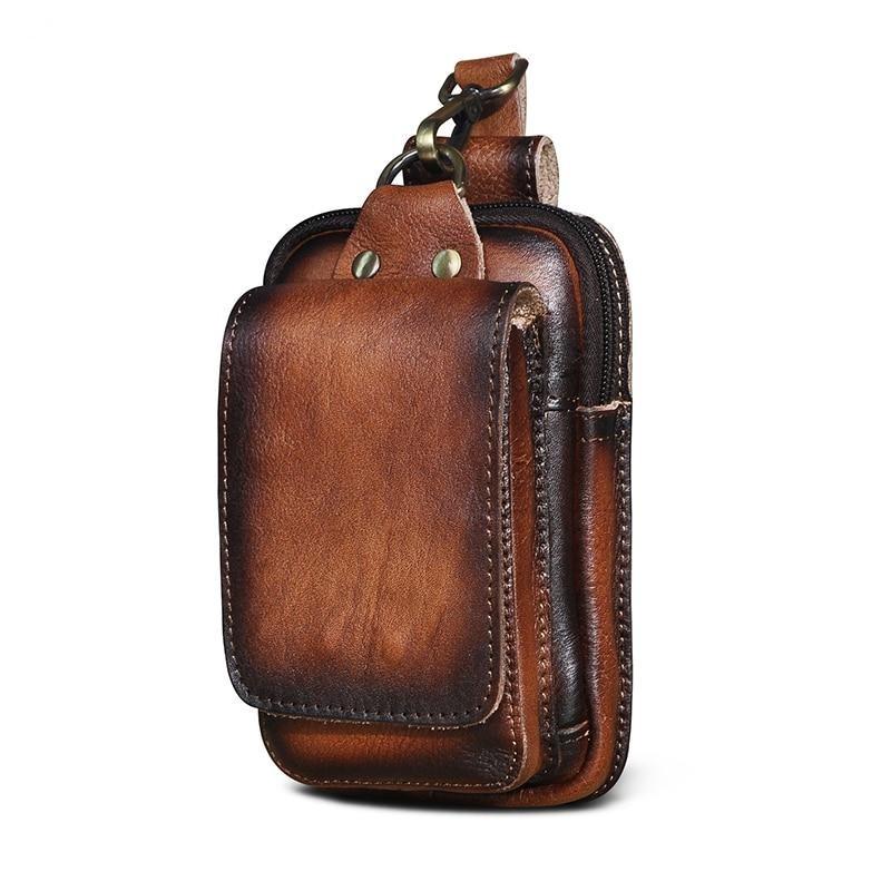 Echt Lederen Heren Waist Bag