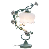 RosaGlo™ Stijlvolle Bedekte Rozenlamp – Tijdloze Elegant met een Romantische Glans