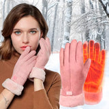 Verwarmde Handschoenen voor Dames UK – Dames Thermische Waterdichte Winterhandschoenen met Touchscreen & USB Oplaadbaar Warm Ontwerp