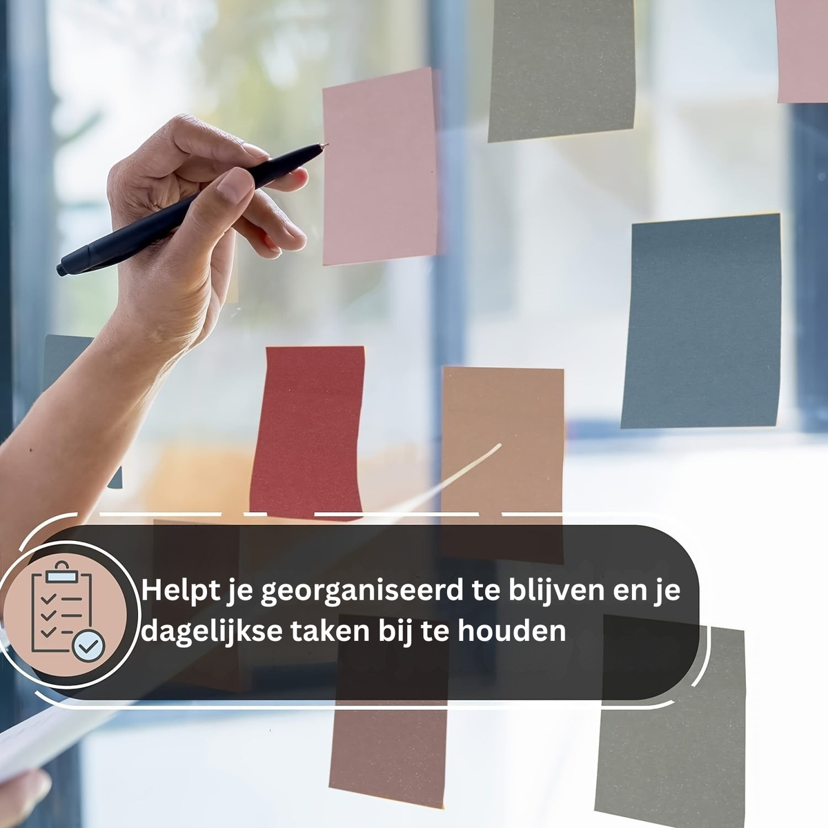 6/12 pads vintage sticky notes | Notitieblaadjes | Kleefblaadjes in kleurenmix met hoge hechting