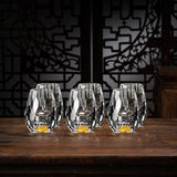 Luxe Kristallen Glazen met Goudvlokken – Handgemaakt – Set van 2 – Voor Whisky & Premium Dranken