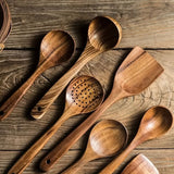 WOODERY – Keukengerei-set van teak, pannen-vriendelijk & duurzaam