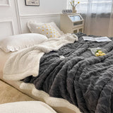 Dubbelzijdige Knusse Fleece Deken voor Nachtelijke Warmte met Stijl