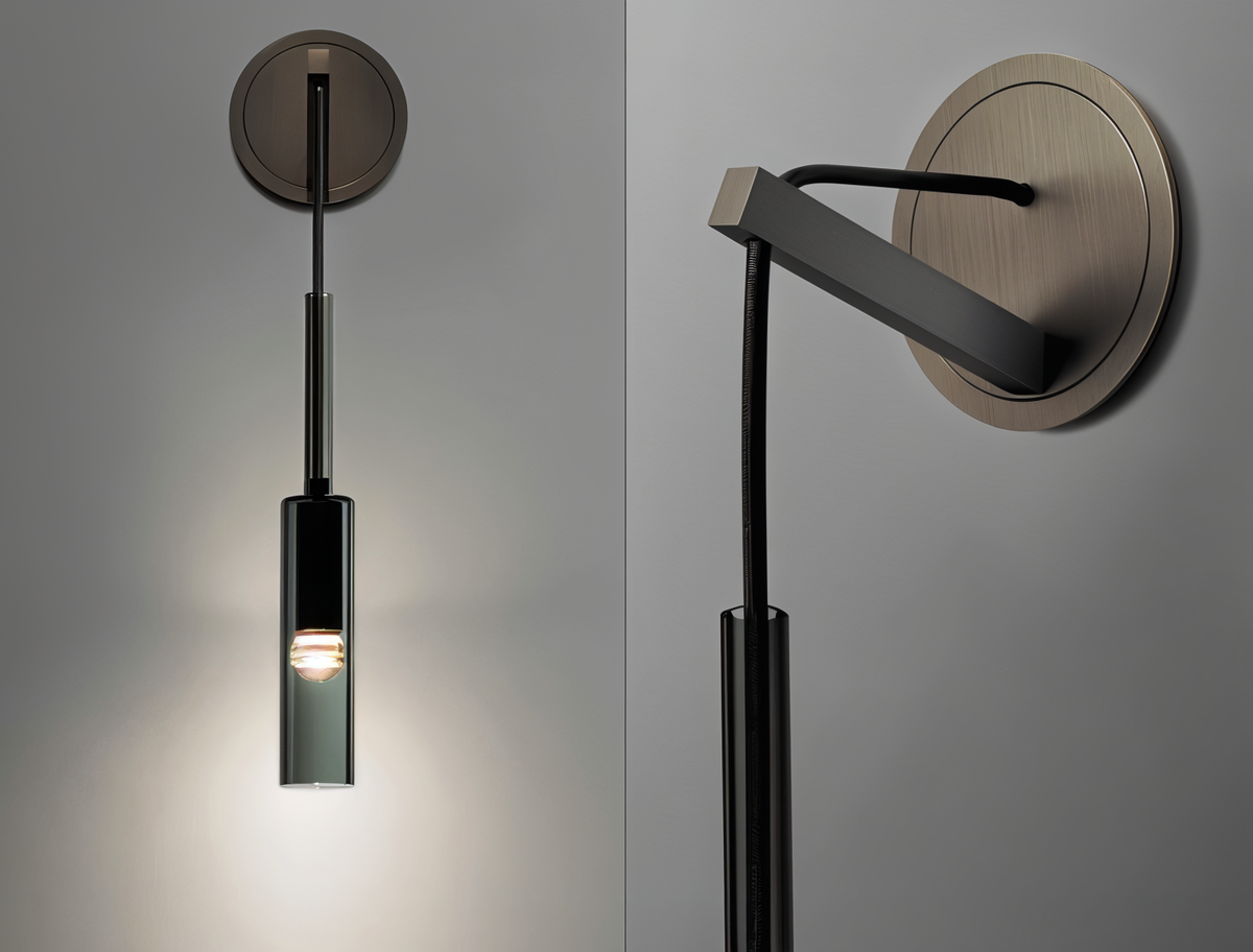Minimale Wandlamp met Rookglas – Orvane