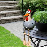 Grote Ogen Haan Standbeeld - Weerbestendig Hars Handwerk - Tuin Standbeeld