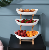 Meerlagige fruitschaal van hout - Moderne fruitschaal