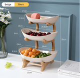 Meerlagige fruitschaal van hout - Moderne fruitschaal