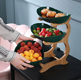 Meerlagige fruitschaal van hout - Moderne fruitschaal